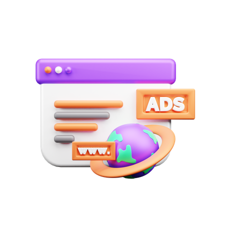 Web Ads  3D Icon