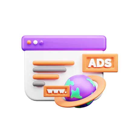 Web Ads  3D Icon