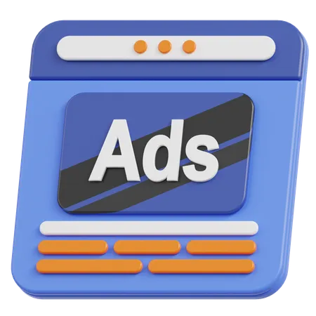 Web Ads  3D Icon