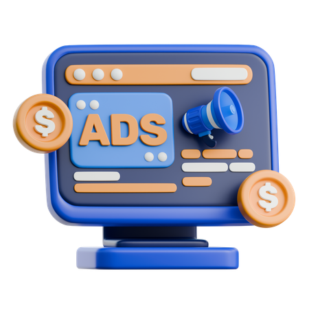 Web Ads  3D Icon