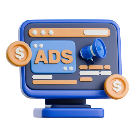 Web Ads  3D Icon