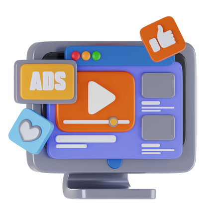 Web Ads  3D Icon