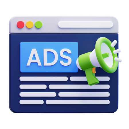 Web Ads  3D Icon