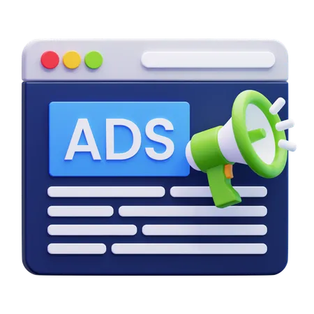 Web Ads  3D Icon