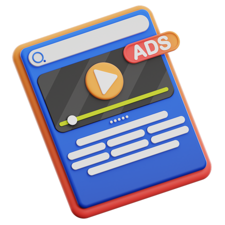 Web Ads  3D Icon