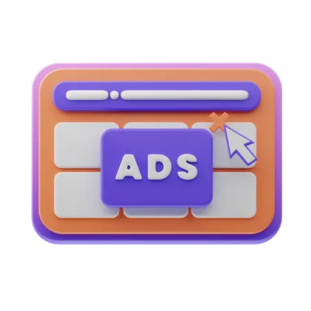 Web Ads  3D Icon