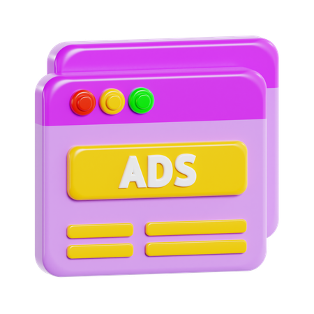 Web Ads  3D Icon