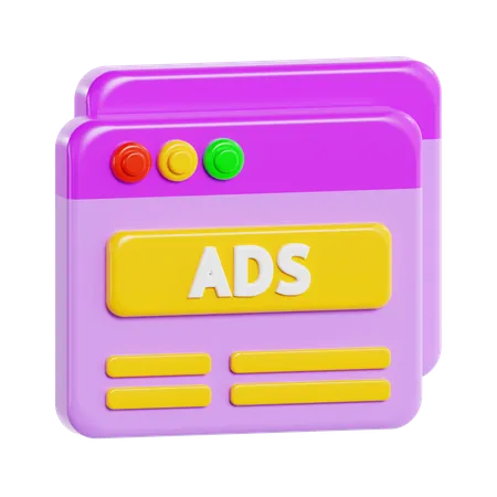 Web Ads  3D Icon