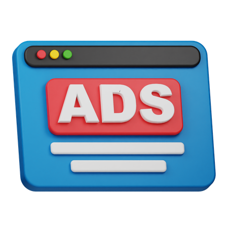 Web Ads  3D Icon
