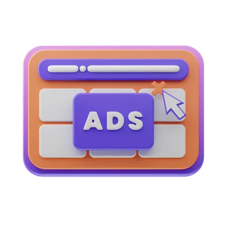 Website Advertising 3D Icon