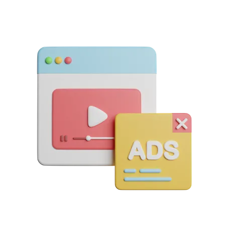 Web Advertisement  3D Icon