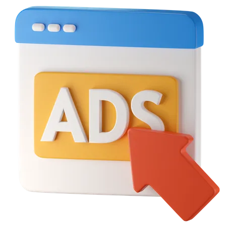 Web Advertisement  3D Icon