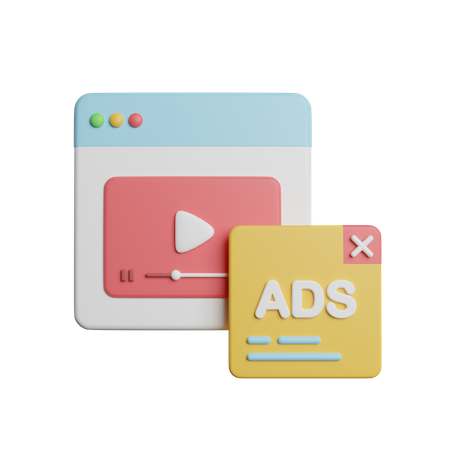 Web Advertisement  3D Icon