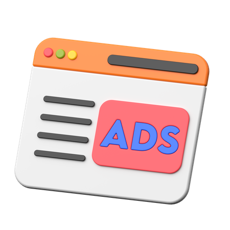 Web Advertisement 3D Icon