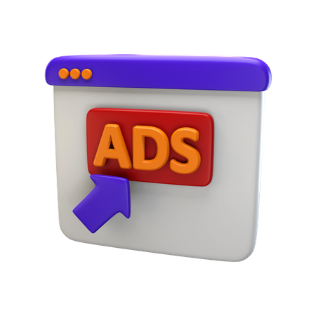 Web advertising  3D Icon