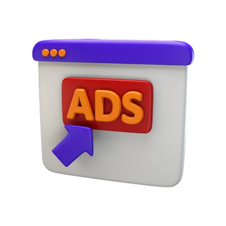 Web advertising  3D Icon