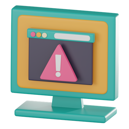 Web Alert  3D Icon