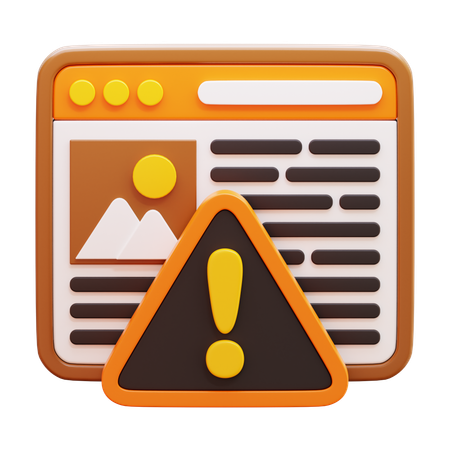 Web Alert  3D Icon