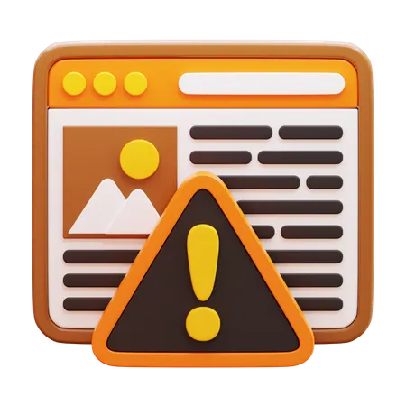 Web Alert  3D Icon