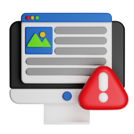 Web Alert  3D Icon