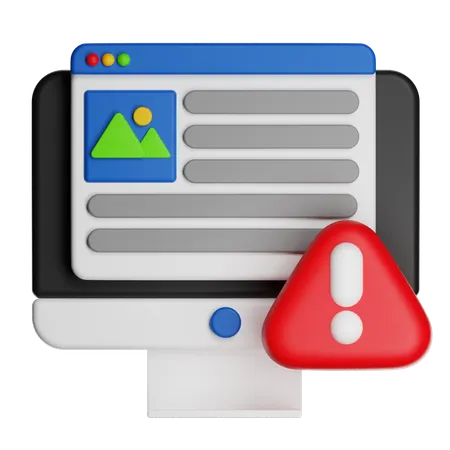 Web Alert  3D Icon