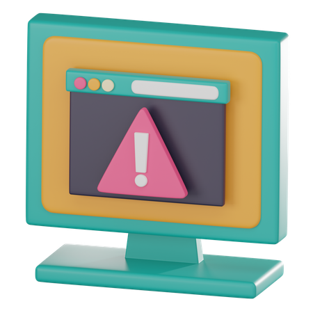 Web Alert  3D Icon