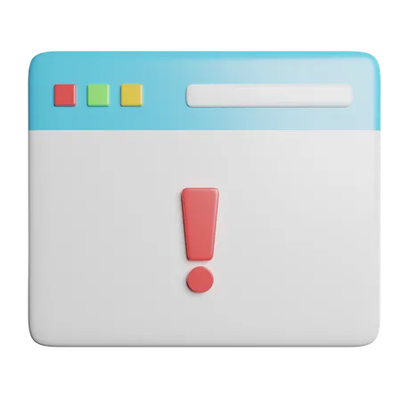 Web Alert  3D Icon