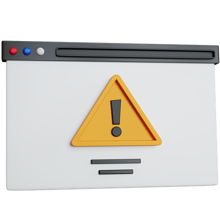 Web Alert  3D Icon