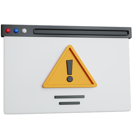 Web Alert  3D Icon