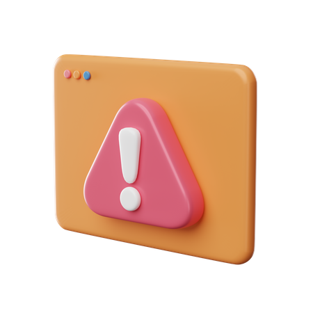 Web Alert  3D Icon