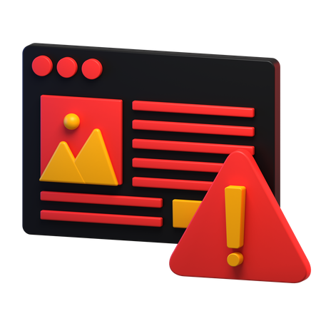 Web Alert 3D Icon