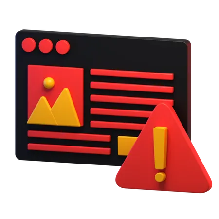 Web Alert 3D Icon