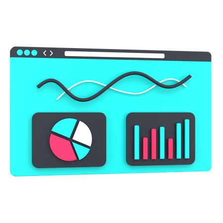 Analyses d'audience Internet  3D Icon