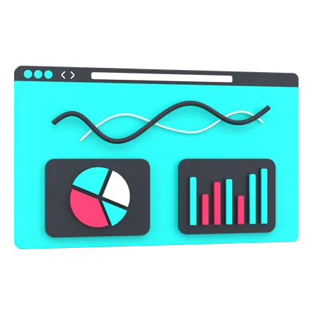 Analyses d'audience Internet  3D Icon