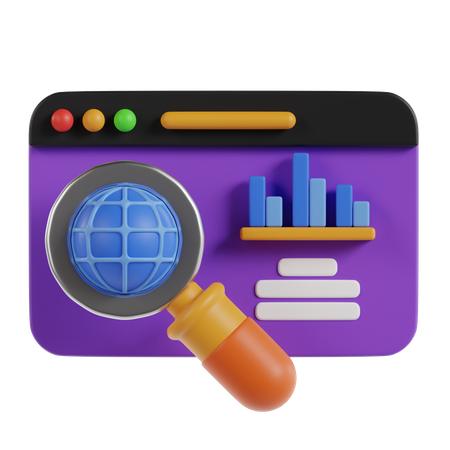 Web Analysis  3D Icon