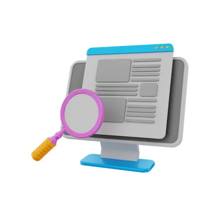 Web Analysis  3D Icon