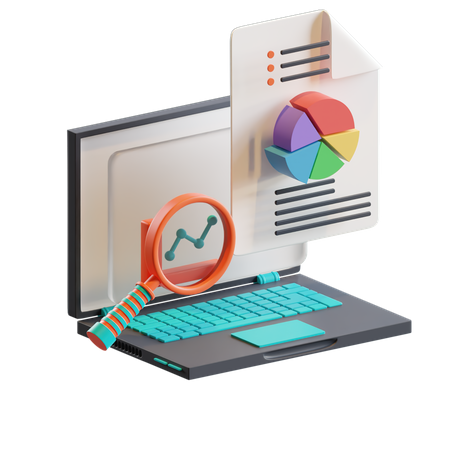 Web analysis  3D Icon