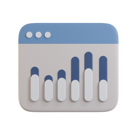 Web Analysis Chart  3D Icon