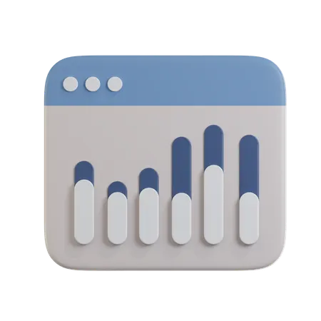 Web Analysis Chart  3D Icon