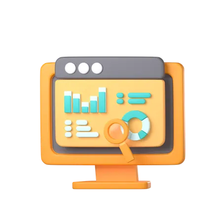 Web Analytics  3D Icon