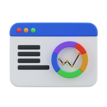 Web Analytics  3D Icon