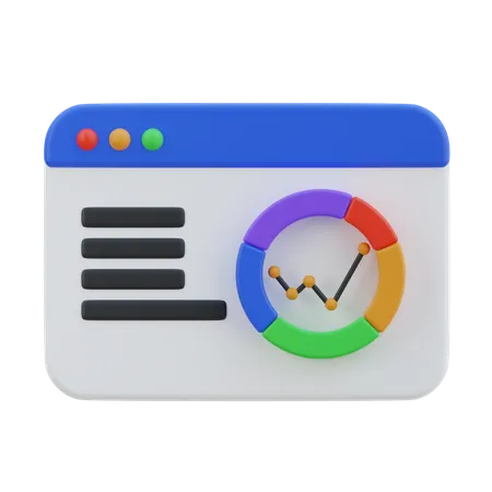 Web Analytics  3D Icon