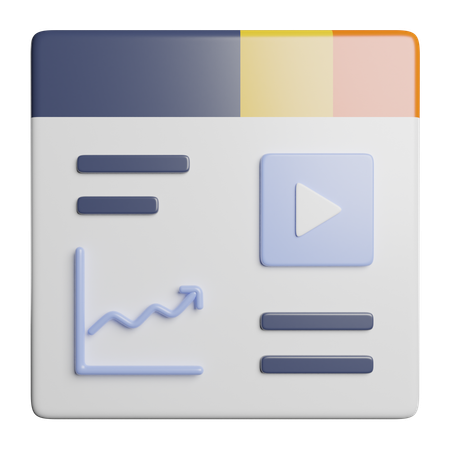 Web Analytics  3D Icon