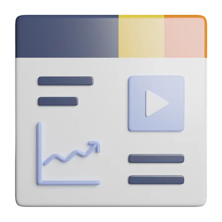 Web Analytics  3D Icon