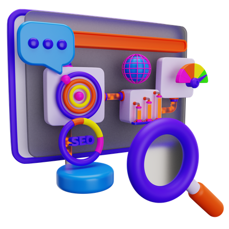 Web Analytics  3D Icon