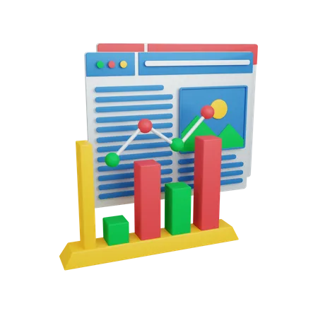 3 D Rendering Web Analytics Isolated Useful For Development And Web Design Illustration 3D Illustration