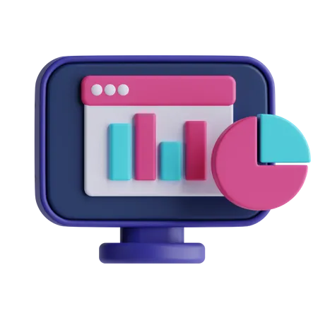 Web Analytics  3D Icon