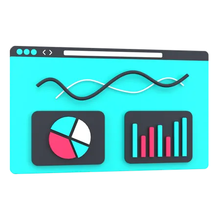 3 D Chart And Graph For Web Analytics 3D Icon