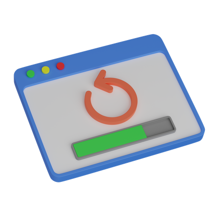 Web Backup  3D Icon