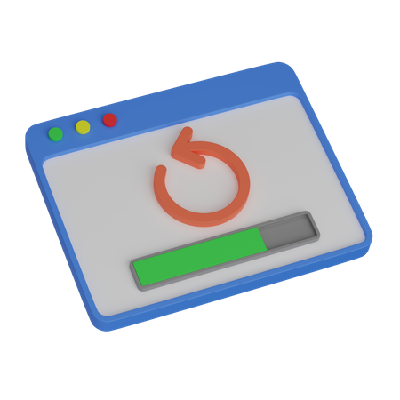 Web Backup  3D Icon